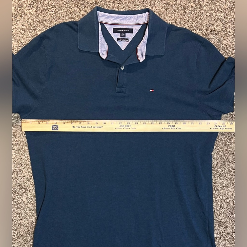 Tommy Hilfiger Men's Teal Custom Fit Short Sleeve Polo Shirt! Size XL. - Picture 4 of 8